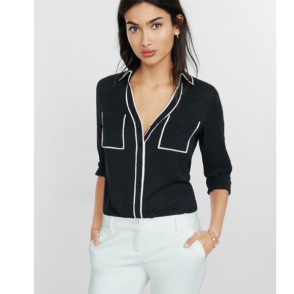 Express Tops - Express Portofino Slim Fit Shirt